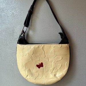 Mario Hernandez Leather Handbag Butterfly Design